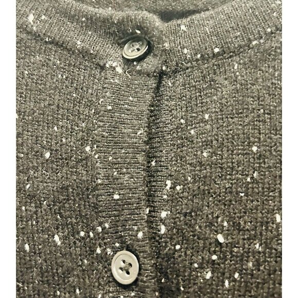 C by Bloomingdale's 100% Cashmere Sweater Set Black White Fleck Twin Set Small - Picture 11 of 14